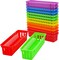 4E's Novelty 12 Pack Pencil Holder for Kids Desk, Colorful Plastic Pen Baskets Tray for Organizing Classroom Supplies, Plastic Caddy for Desk and Elementary Teacher Supplies for Classroom